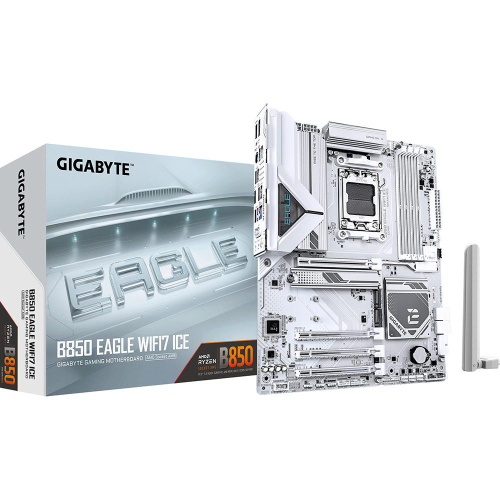 Материнська плата GIGABYTE B850 EAGLE WIFI7 ICE Сокет AMD AM5