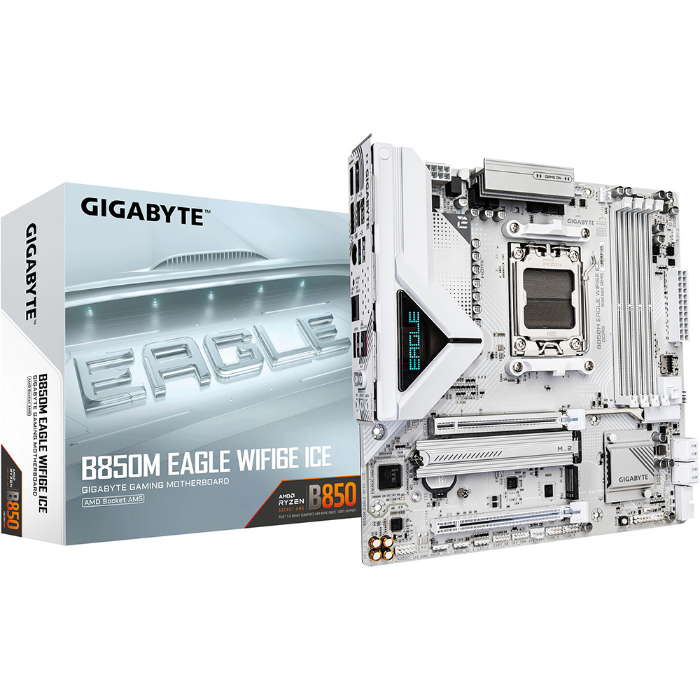 Материнская плата GIGABYTE B850M EAGLE WIFI6E ICE Сокет AMD AM5