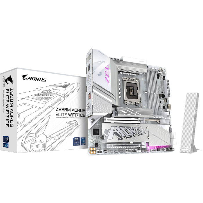 Зовнішній вигляд Материнська плата GIGABYTE Z890M AORUS ELITE WIFI7 ICE