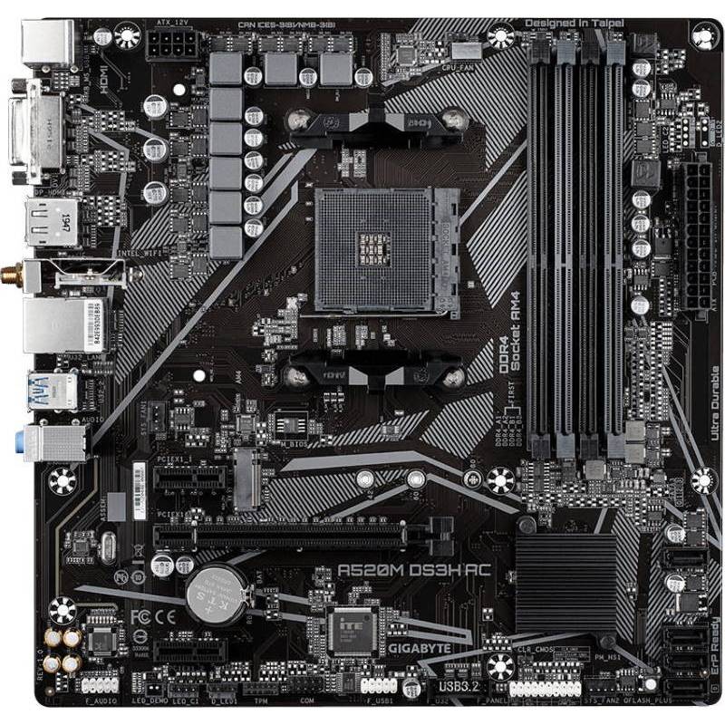 Материнская плата GIGABYTE A520M DS3H AC Материнская плата GIGABYTE A520M DS3H AC