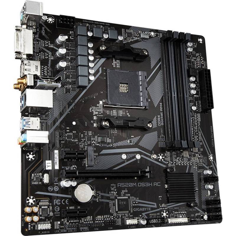 Материнская плата GIGABYTE A520M DS3H AC Частота работы памяти 4733