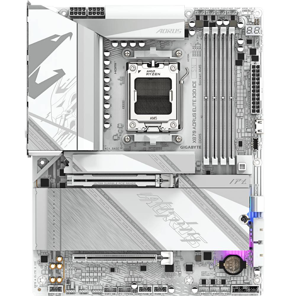 Материнская плата GIGABYTE X870 A ELITE X3D ICE