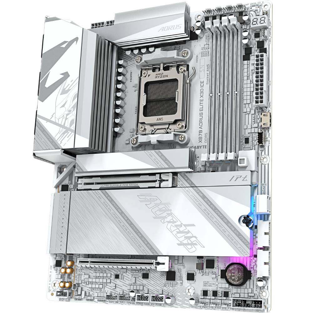 Материнская плата GIGABYTE X870 A ELITE X3D ICE Частота работы памяти 8800(OC) / 8600(OC) / 8400(OC) / 8200(OC)/ 8000(OC) / 7800(OC) / 7600(OC) / 7200(OC) / 7000(OC) / 6800(OC) 6200(OC) / 6000(OC) / 5600(OC) / 5200 / 4800