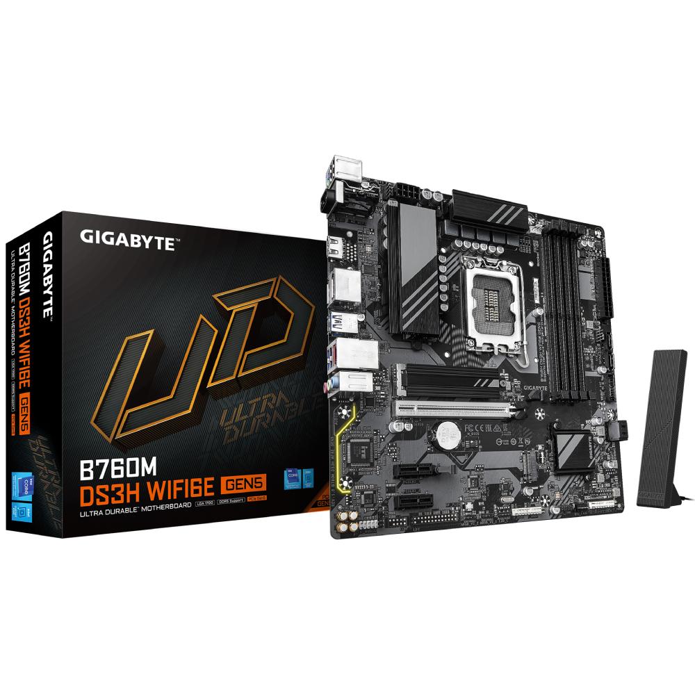 Материнська плата GIGABYTE B760M DS3H WF6E GEN5 Сокет Intel 1700
