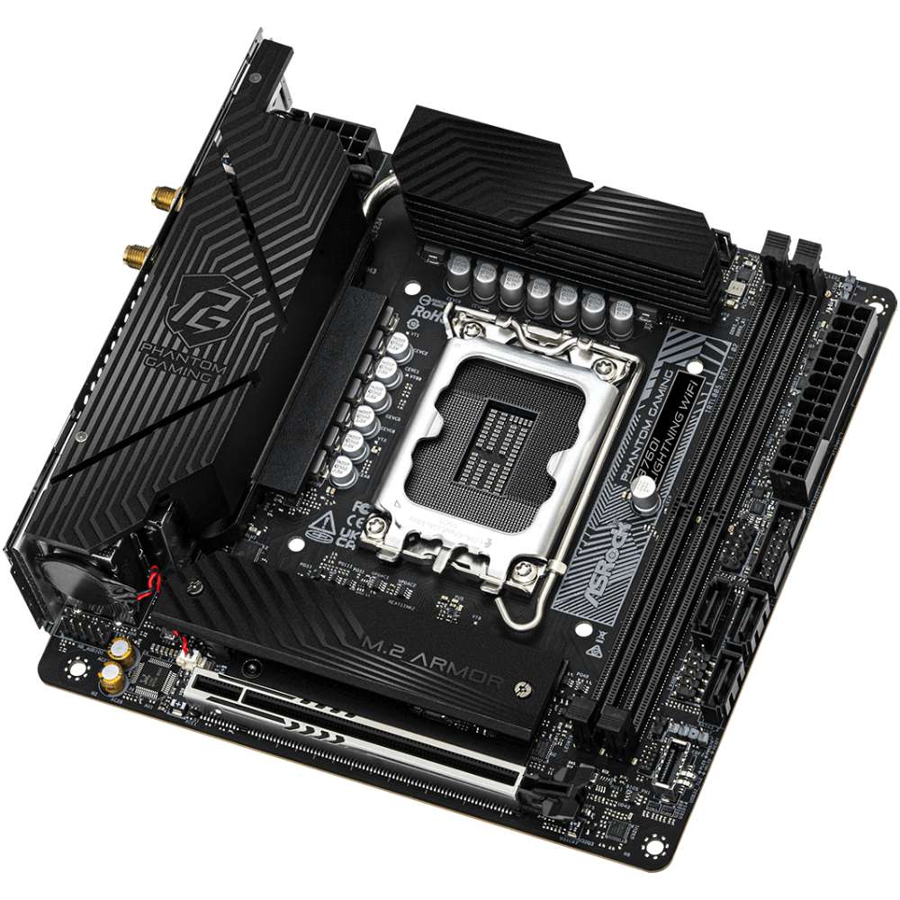 Материнская плата ASROCK B760I Lightning WIFI Поддерживаемые процессоры 14th, 13th, 12th Gen Intel Core Processors