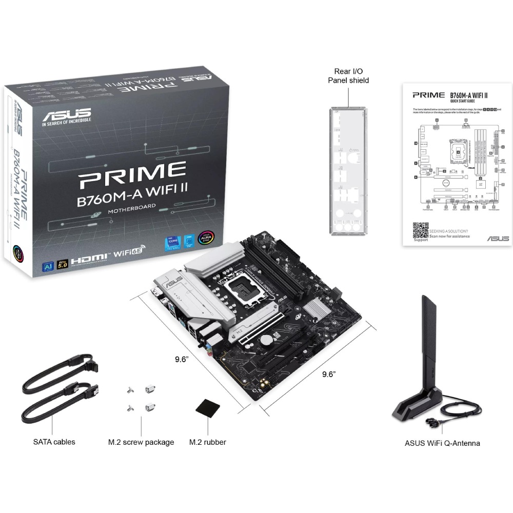 Зображення Материнська плата ASUS PRIME B760M-A WIFI II (90MB1NF0-M0EAY0)