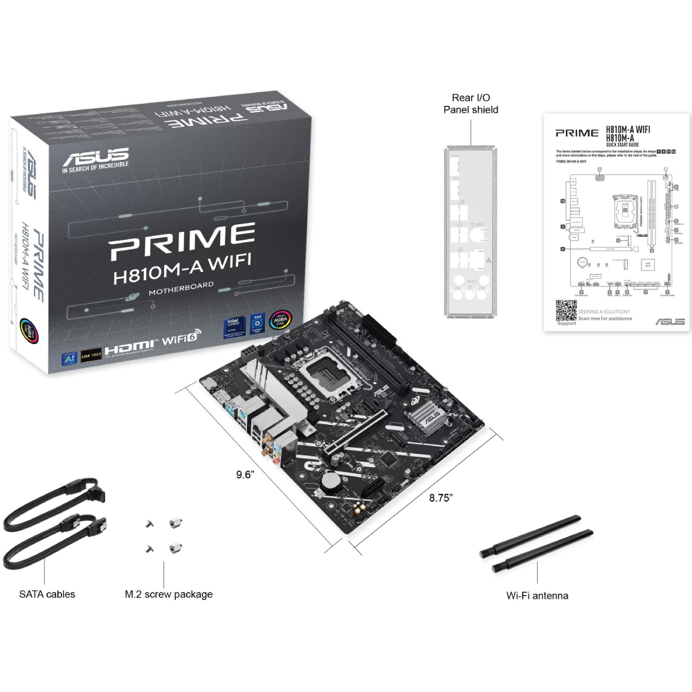 Фото Материнська плата ASUS PRIME H810M-A WIFI (90MB1KJ0-M0EAY0)