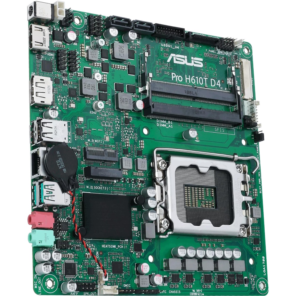 Материнська плата ASUS PRO H610T-CSM (90MB1G60-M0EAYC) Сокет Intel 1700