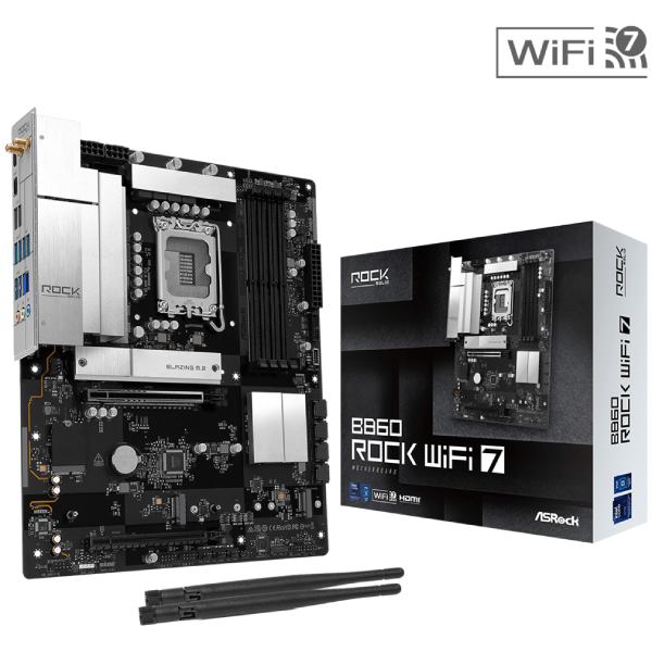 Внешний вид Материнская плата ASROCK B860 ROCK WIFI 7 Black