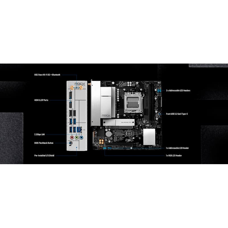 Обзор Материнская плата ASROCK B850M ROCK WIFI