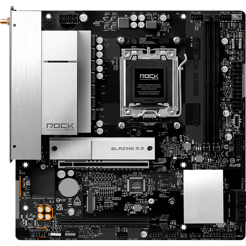 Материнская плата ASROCK B850M ROCK WIFI Назначение для настольного компьютера