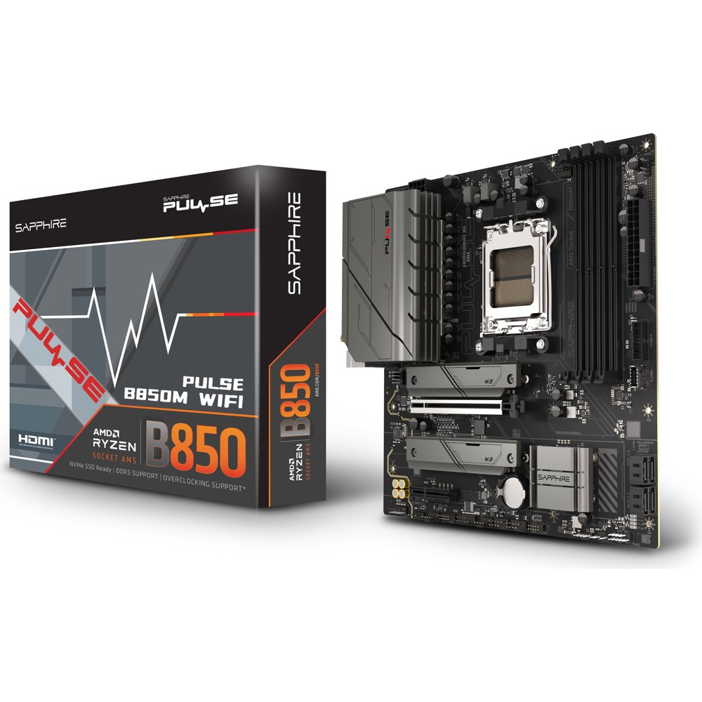 Материнська плата SAPPHIRE PULSE B850M WIFI (52123-04-40G) ᐉ