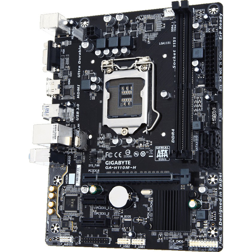 Материнская плата GIGABYTE GA-H110M-H Назначение для настольного компьютера
