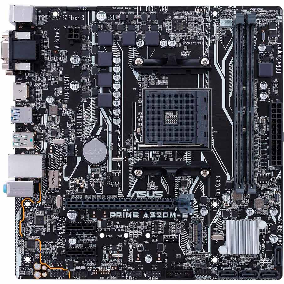 

Материнская плата ASUS PRIME A320M-E, sAM4 А320 PRIME A320M-E