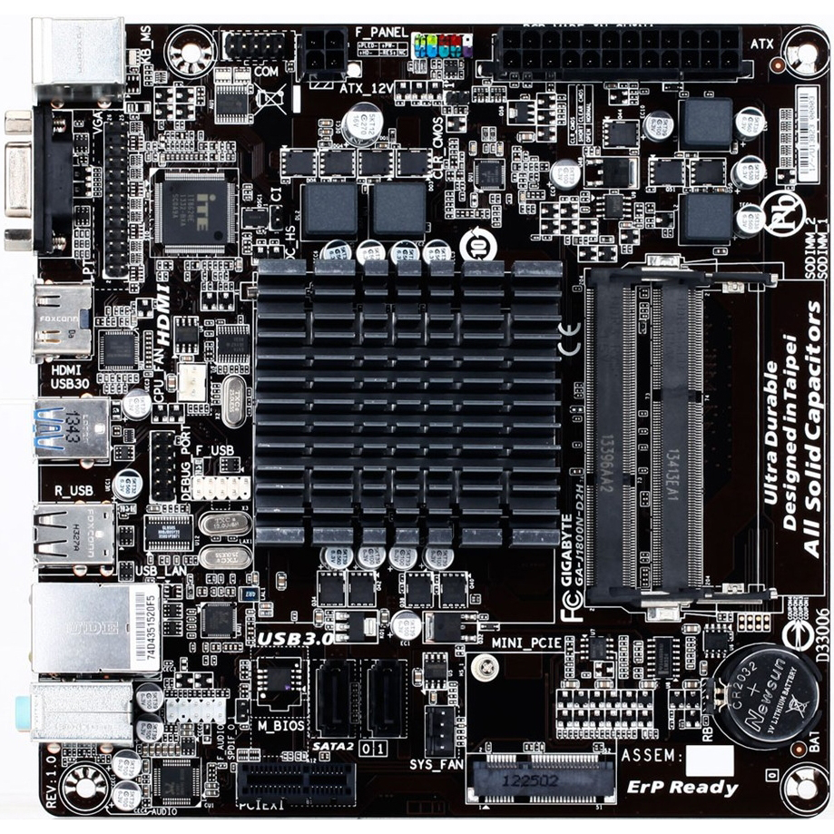 

Материнская плата GIGABYTE GA-J1800N-D2H, GA-J1800N-D2H