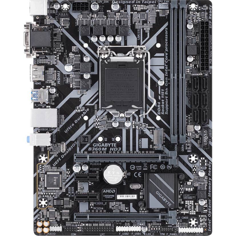 

Материнская плата GIGABYTE B360M HD3, s1151 B360M HD3
