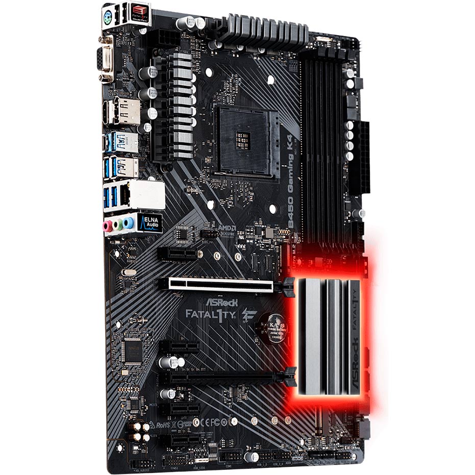 Материнська плата ASROCK FATAL1TY B450 GAMING K4 Принзначення для настільного комп'ютера