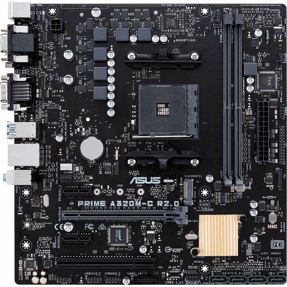 

Материнская плата ASUS PRIME A320M-C R2.0, PRIME A320M-C R2.0