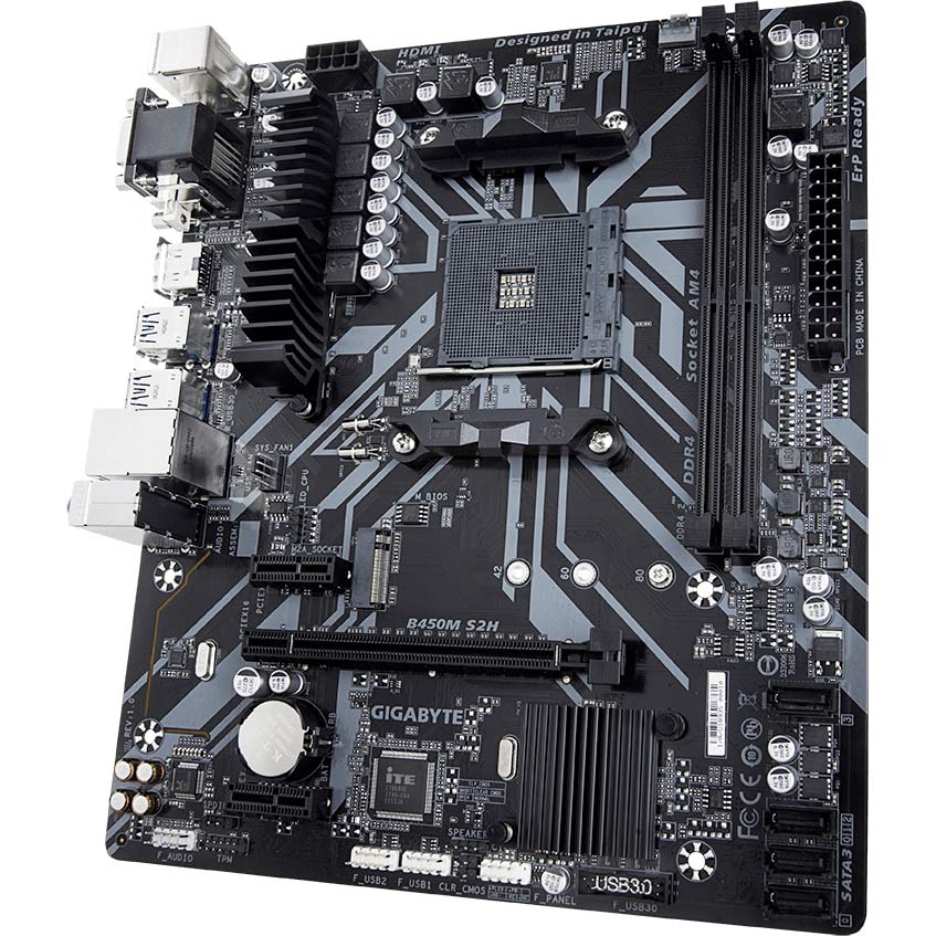 Материнська плата GIGABYTE B450M S2H Частота роботи пам'яті 3600, 3466, 2933, 2667, 2400, 2133