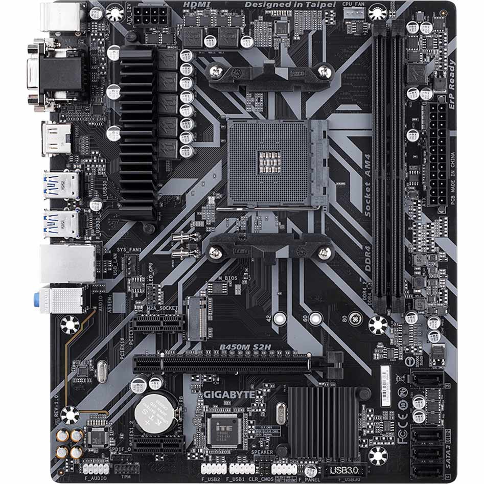 

Материнская плата GIGABYTE B450M S2H, B450M S2H