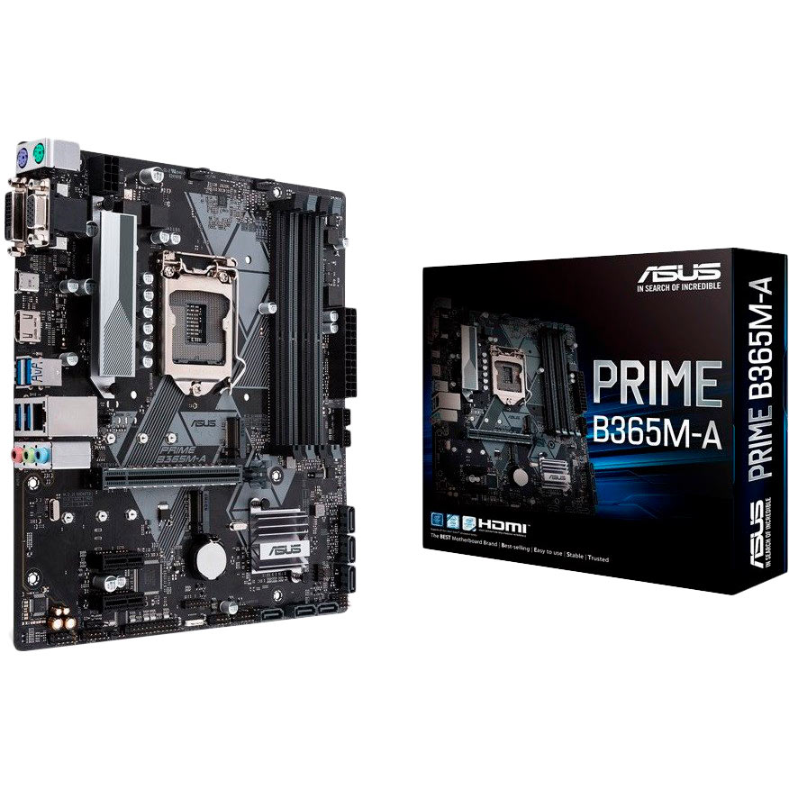 Материнская плата ASUS PRIME B365M-A Поддерживаемые процессоры Intel Core 8-го/9-го поколения / Pentium Gold / Celeron