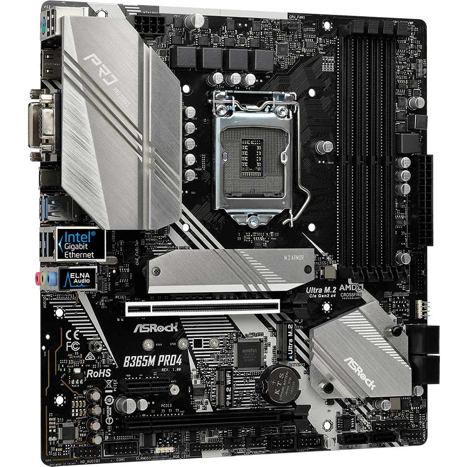 Материнська плата ASROCK B365M PRO4 Принзначення для настільного комп'ютера