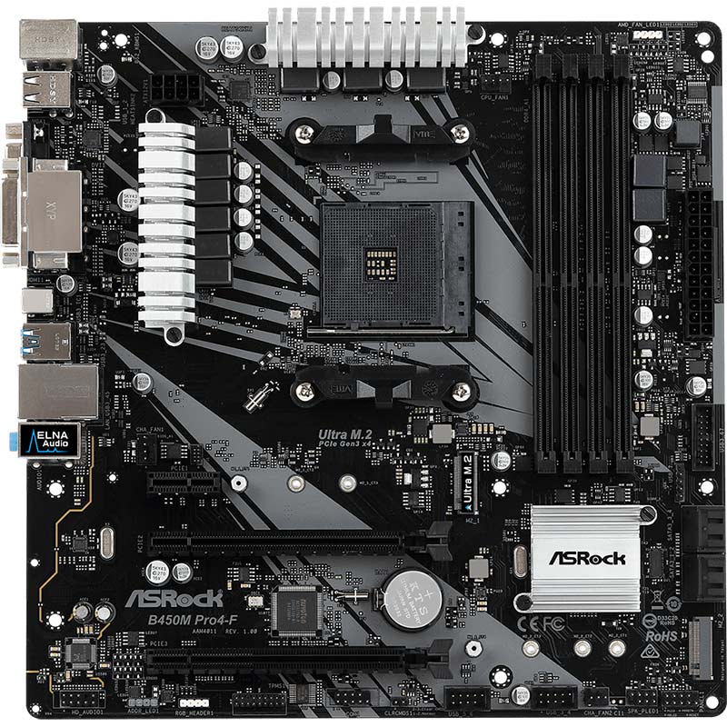 

Материнская плата ASROCK B450M Pro4-F, B450M Pro4-F sAM4 (B450M_PRO4-F)