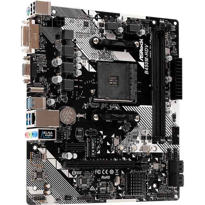 Материнська плата ASROCK B450M-HDV R4.0 Сокет AMD AM4