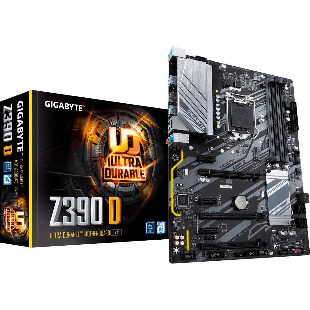 Материнська плата GIGABYTE Z390 D s1151 Підтримувані процесори Intel Core 8-го/9-го поколения / Pentium Gold / Celeron