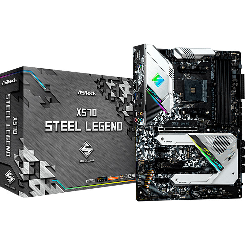 Материнская плата ASROCK X570 Steel Legend Поддерживаемые процессоры Ryzen 2000/3000