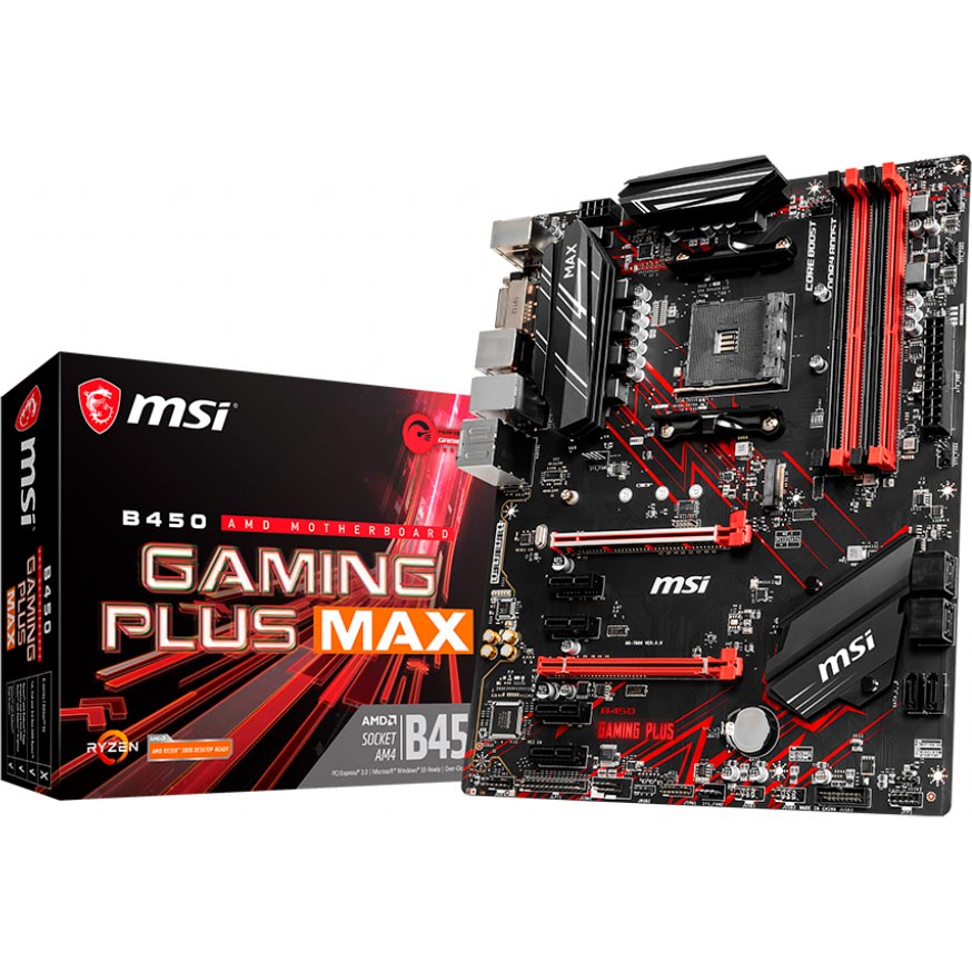 Материнська плата MSI B450 GAMING PLUS MAX Підтримувані процесори Ryzen 1-го и 2-го поколений / Ryzen с графикой Radeon Vega
