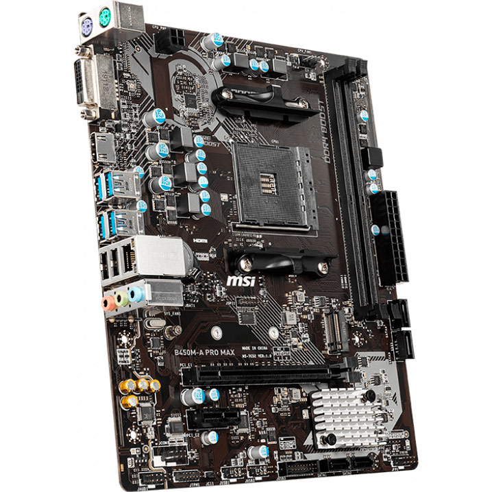 Материнская плата MSI B450M-A PRO MAX Назначение для настольного компьютера