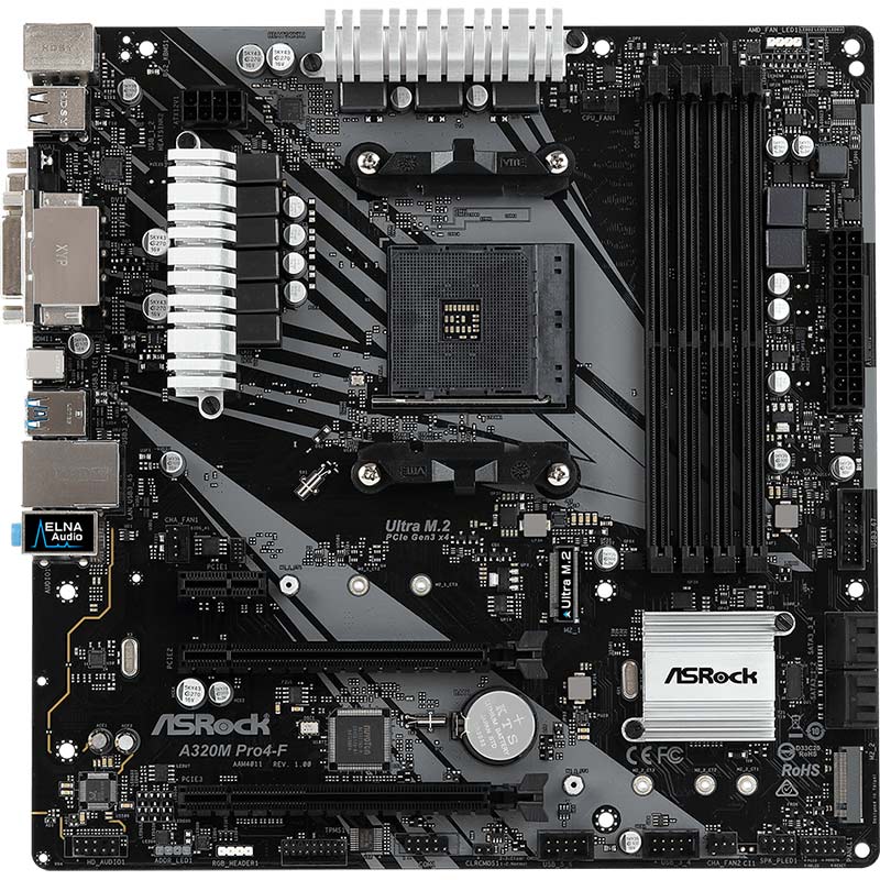 

Материнская плата ASROCK A320M PRO4-F, A320M PRO4-F sAM4