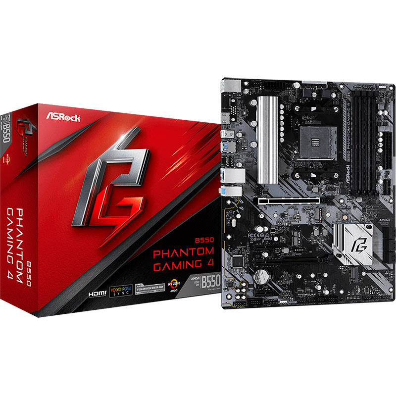 Материнская плата ASROCK B550 PHANTOM GAMING 4 Чипсет AMD B550