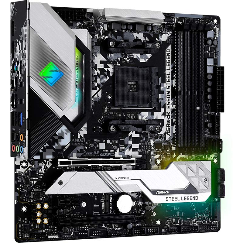 Материнская плата ASROCK B550M STEEL LEGEND Назначение для настольного компьютера
