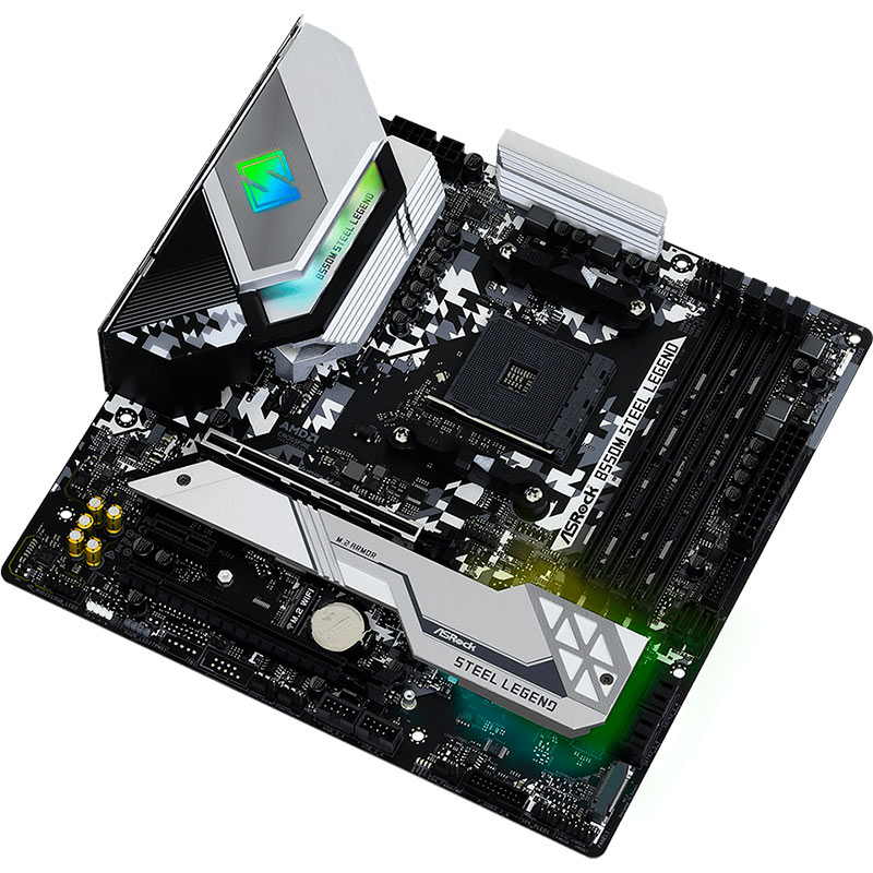 Материнская плата ASROCK B550M STEEL LEGEND Частота работы памяти 4733+, 4666, 4600, 4533, 4466, 4400, 4333, 4266, 4200, 4133, 4000, 3866, 3800, 3733, 3600, 3466, 3200, 2933, 2667, 2400, 213