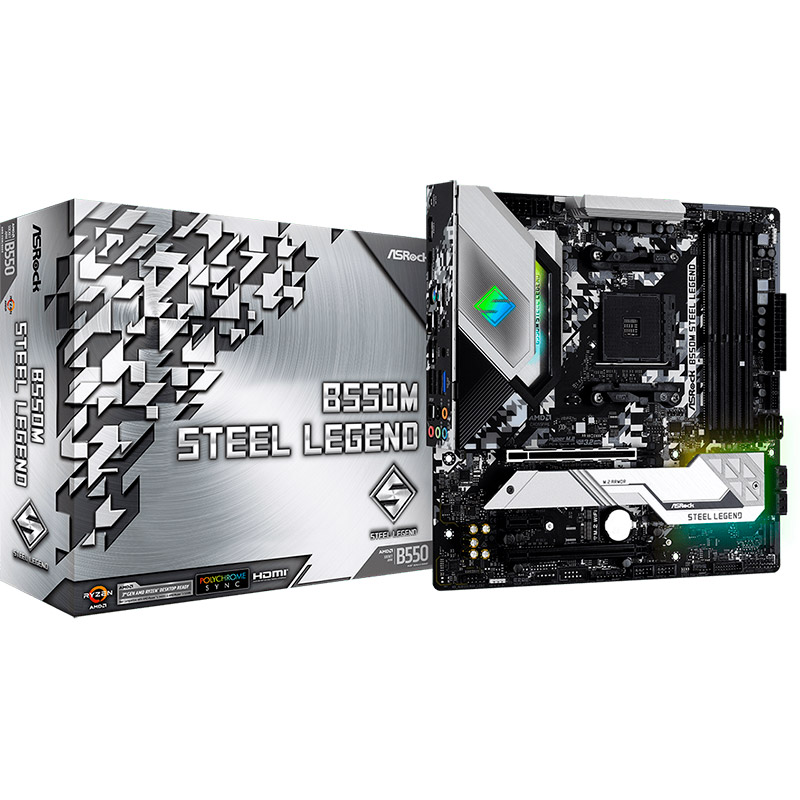 Материнская плата ASROCK B550M STEEL LEGEND Поддерживаемые процессоры AMD Ryzen 3-го поколения