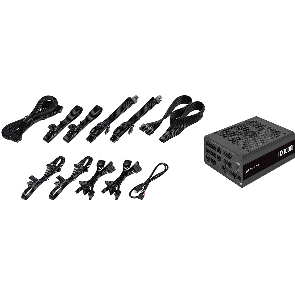 Зображення Блок живлення CORSAIR HX1000i PCIE5 1000W (CP-9020259-EU)