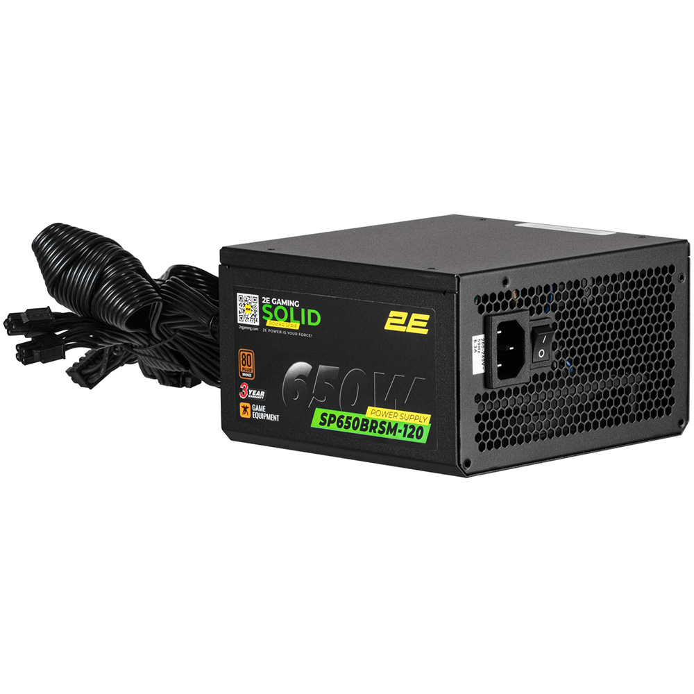 Блок живлення 2E GAMING Solid Power (2E-SP650BRSM-120) Корекція коефіцієнта потужності PFC   активна