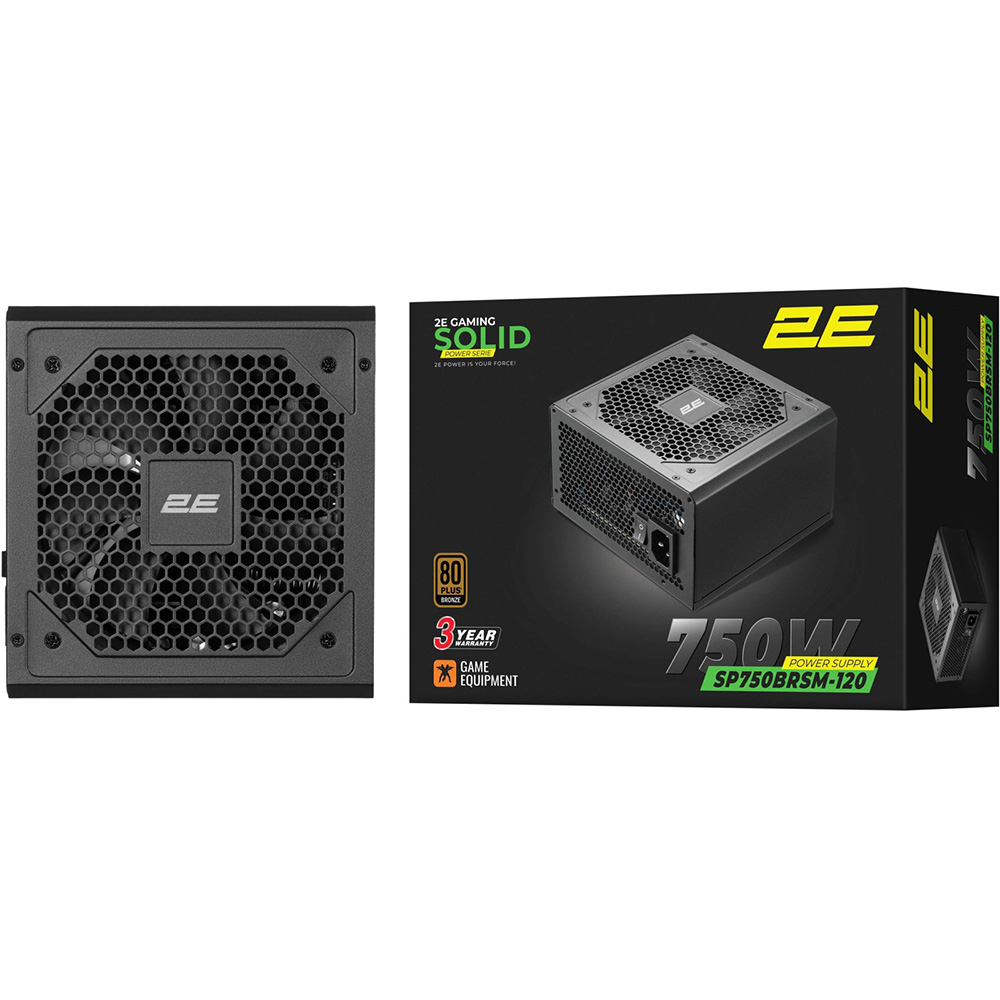 Зовнішній вигляд Блок живлення 2E GAMING Solid Power (2E-SP750BRSM-120)