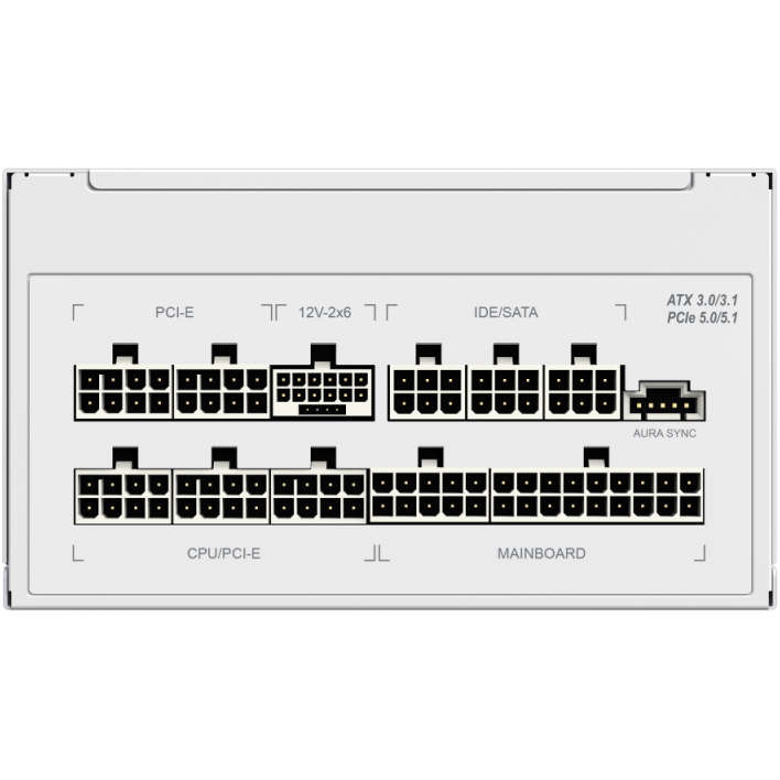 Фото Блок питания GAMEMAX RGB-1300 WH (ATX3.0/3.1 PCIe5.)