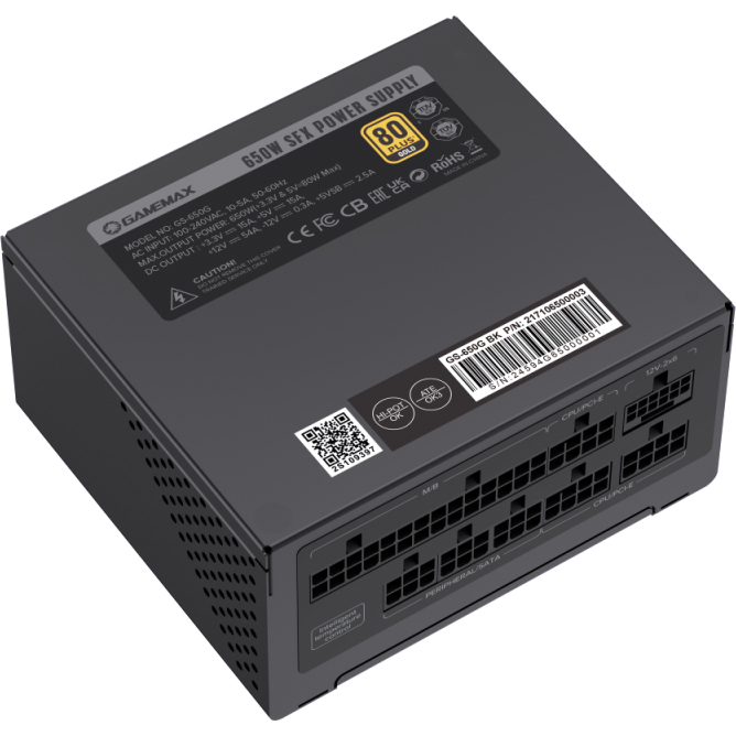 Фото Блок живлення GAMEMAX SFX 80plus Gold fully modular (GS-650G Black)