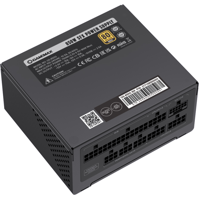 Блок живлення GAMEMAX SFX 80plus Gold fully modular (GS-850G Black) Призначенння для настільного комп'ютера