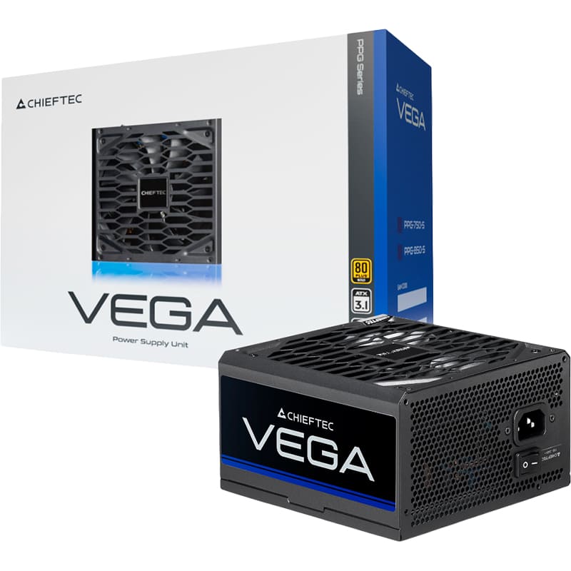 Блок живлення CHIEFTEC VEGA 750W (PPG-750-S) Корекція коефіцієнта потужності PFC   активна