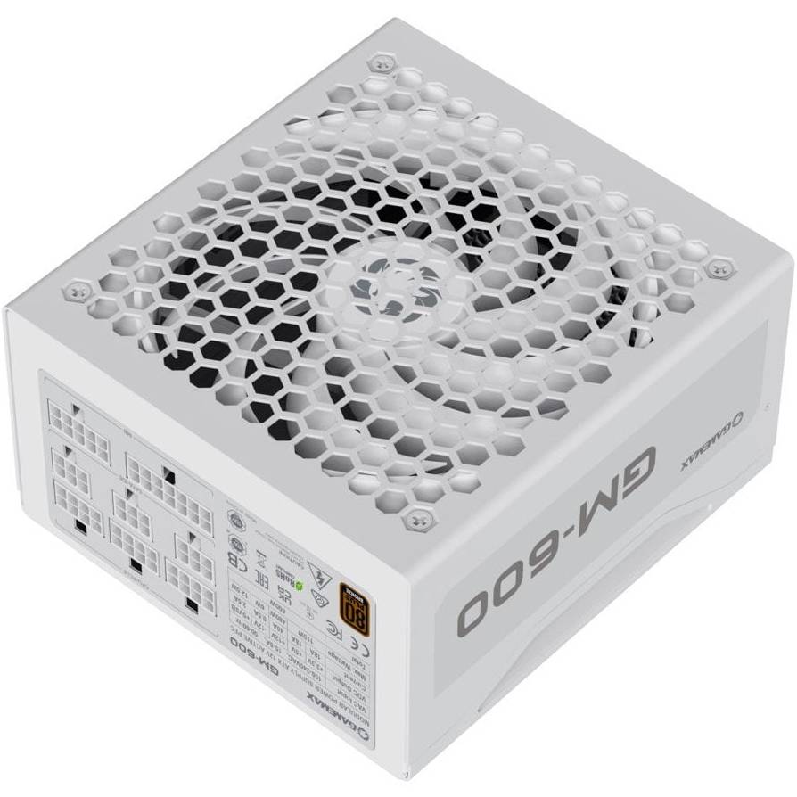 Зовнішній вигляд Блок живлення GAMEMAX ATX 600W (GM-600 Modular white)