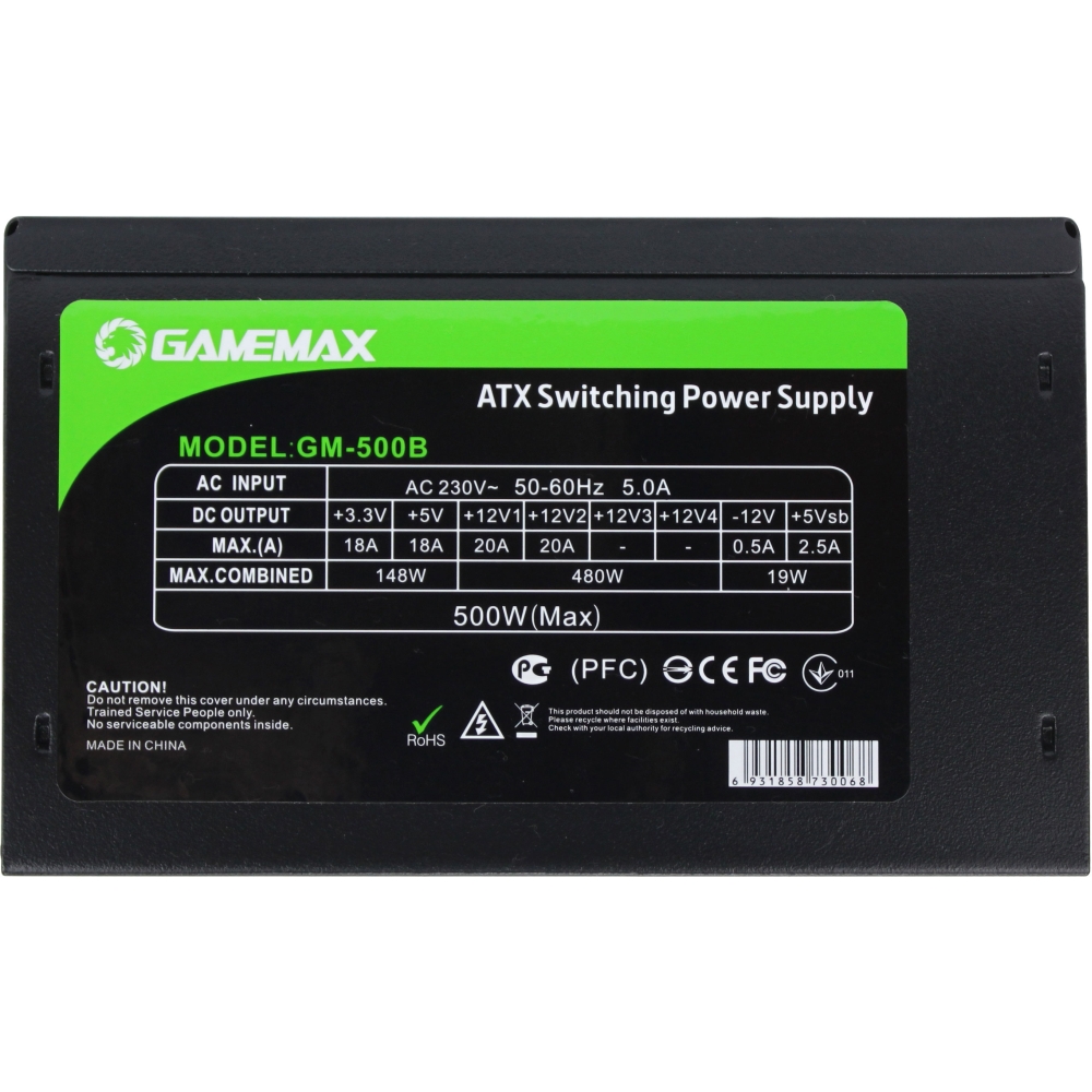 Блок живлення GAMEMAX GM-500B Потужність 500