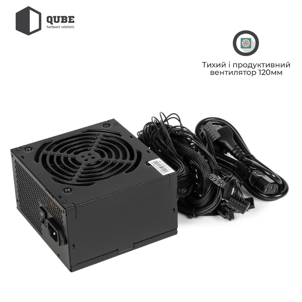 Блок питания QUBE 550W 80+ Bronze (QBC-GPM-550W-80B) Форм-фактор ATX