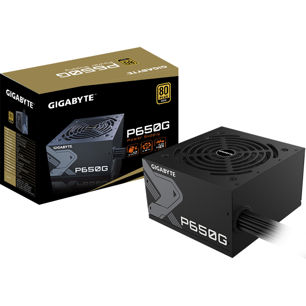 Зовнішній вигляд Блок живлення GIGABYTE 650W 80 Gold Pluse 120 мм (P650G)