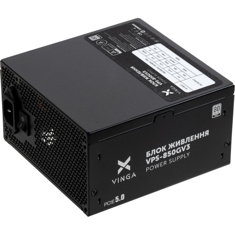 Блок живлення VINGA 850W (VPS-850GV3) Корекція коефіцієнта потужності PFC   активна