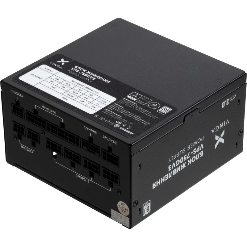 Блок живлення VINGA 750W (VPS-750GV3) Форм-фактор ATX